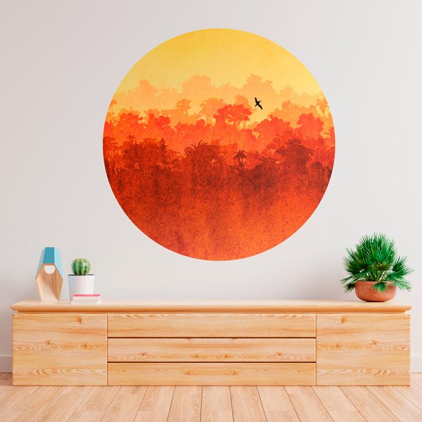 Vinilos Decorativos: Atardecer en la Selva