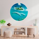 Vinilos Decorativos: Delfines por el Mar 3