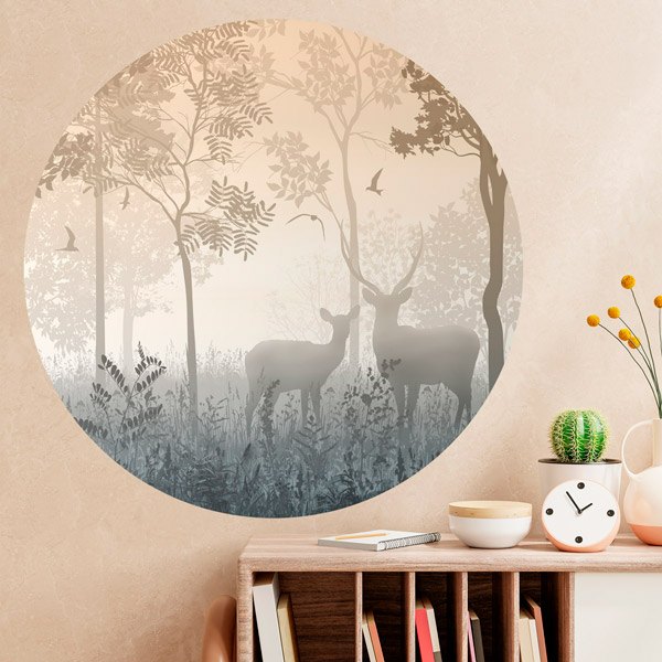 Vinilos Decorativos: Ciervos por el Bosque