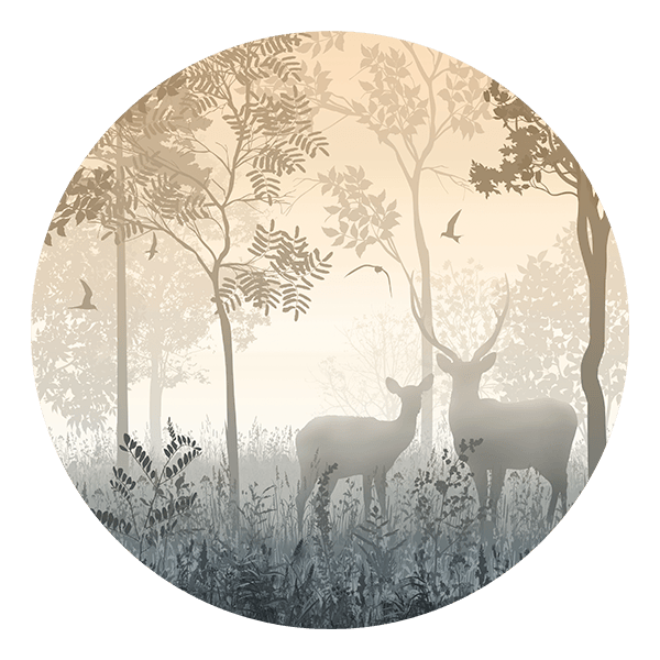 Vinilos Decorativos: Ciervos por el Bosque