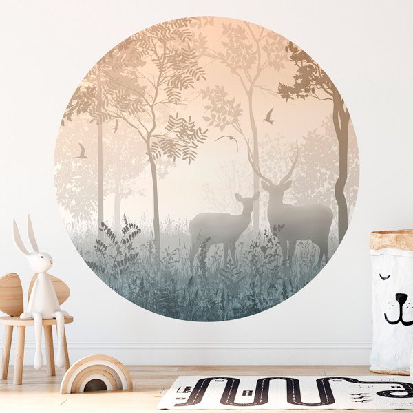 Vinilos Decorativos: Ciervos por el Bosque