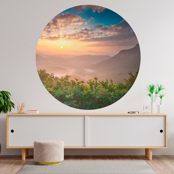 Vinilos Decorativos: Atardecer en el Bosque