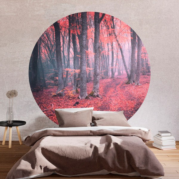 Vinilos Decorativos: Bosque Rojo