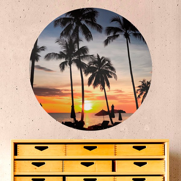 Vinilos Decorativos: Crepúsculo en la Playa