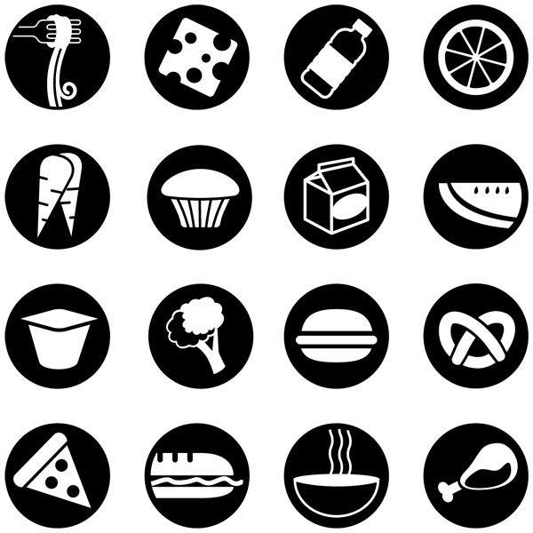 Vinilos para muebles de cocina pictogramas alimentos | TeleAdhesivo.com