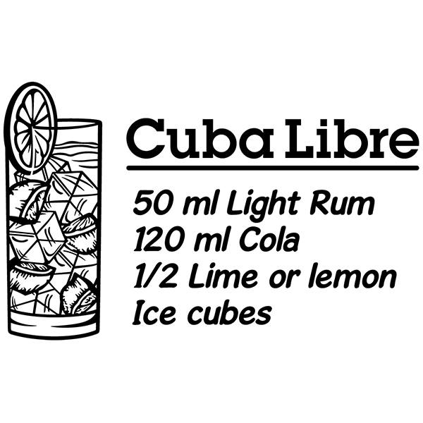 Vinilos Decorativos: Cocktail Cuba Libre - inglés