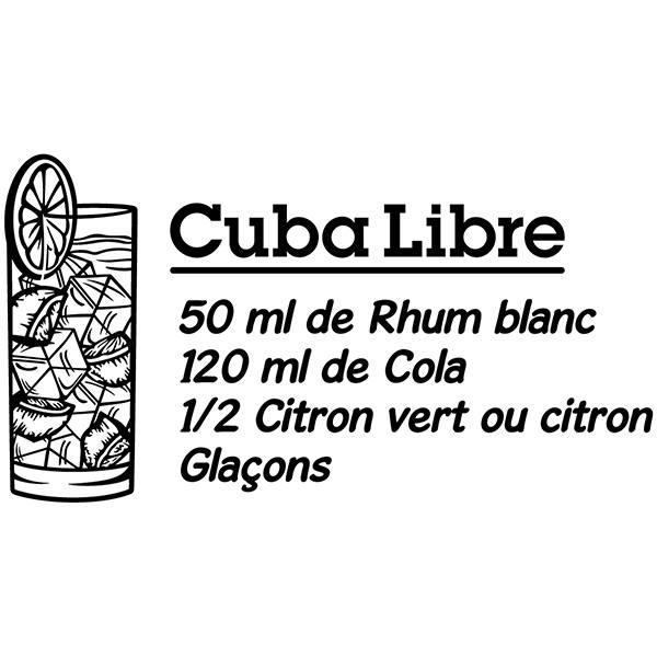 Vinilos Decorativos: Cocktail Cuba Libre - francés