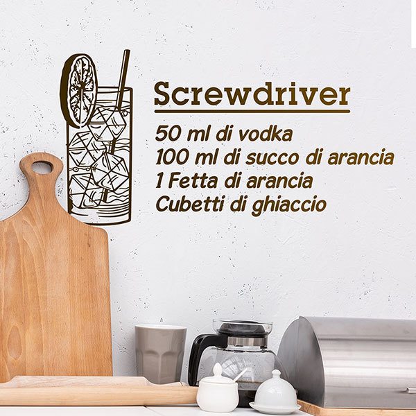 Vinilos Decorativos: Cocktail Destornillador - italiano