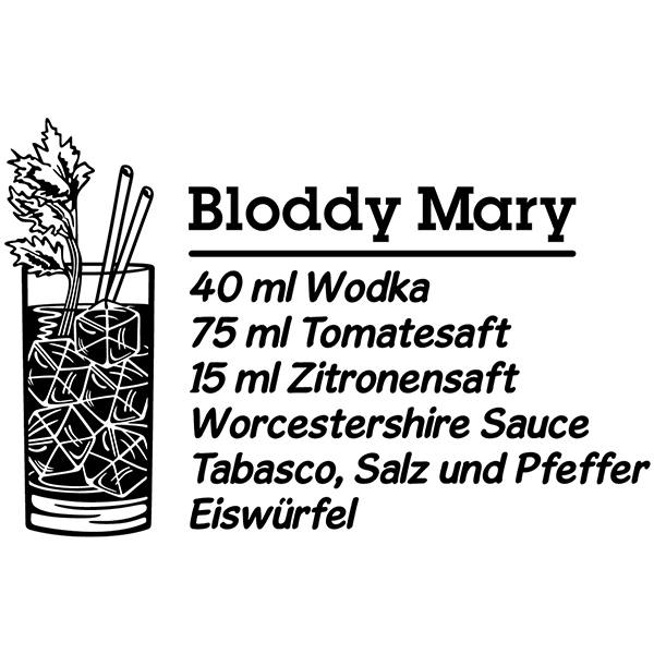 Vinilos Decorativos: Cocktail Bloddy Mary - alemán