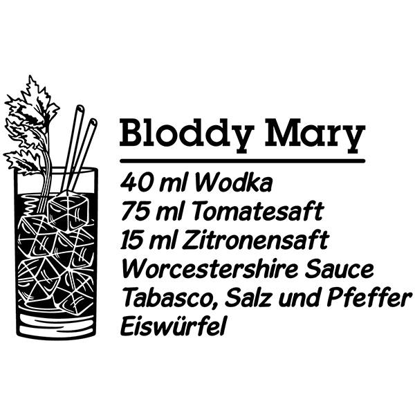 Vinilos Decorativos: Cocktail Bloddy Mary - alemán