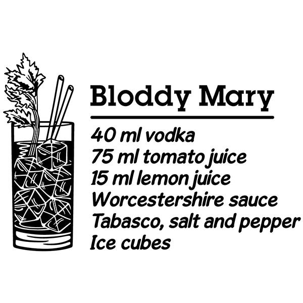 Vinilos Decorativos: Cocktail Bloddy Mary - inglés