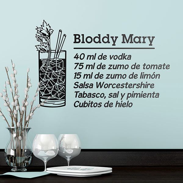 Vinilos Decorativos: Cocktail Bloddy Mary - español