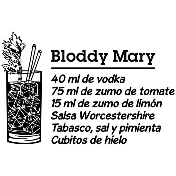 Vinilos Decorativos: Cocktail Bloddy Mary - español