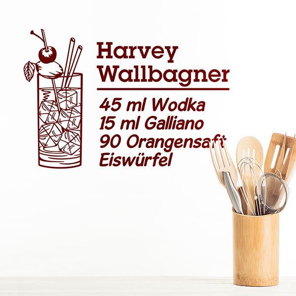 Vinilos Decorativos: Cocktail Harvey Wallbagner - alemán