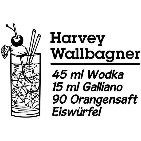 Vinilos Decorativos: Cocktail Harvey Wallbagner - alemán