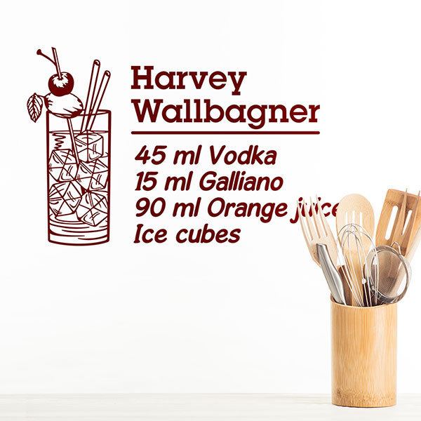 Vinilos Decorativos: Cocktail Harvey Wallbagner - inglés