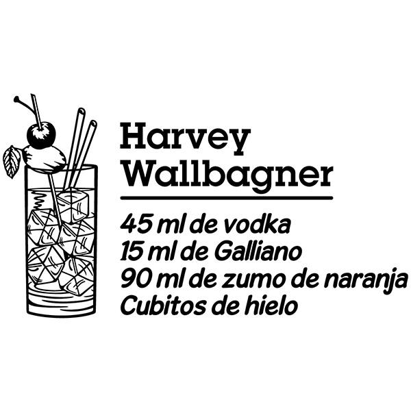 Vinilos Decorativos: Cocktail Harvey Wallbagner - español