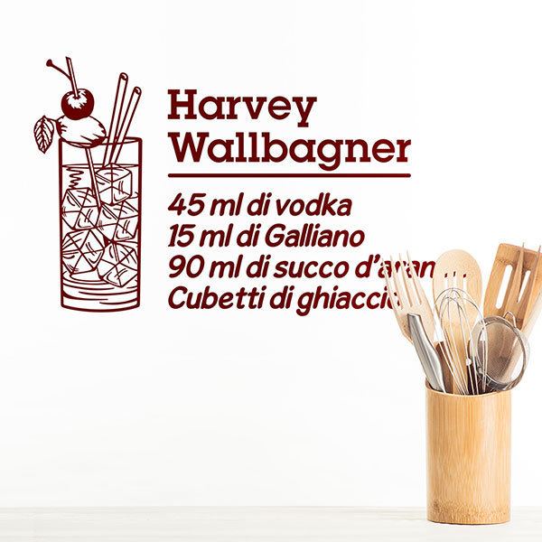 Vinilos Decorativos: Cocktail Harvey Wallbagner - italiano