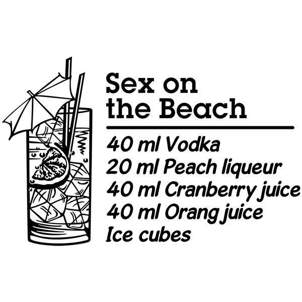 Vinilos Decorativos: Cocktail Sex on the Beach - inglés