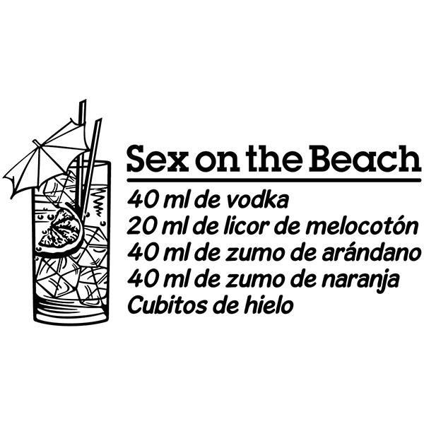 Vinilos Decorativos: Cocktail Sex on the Beach - español