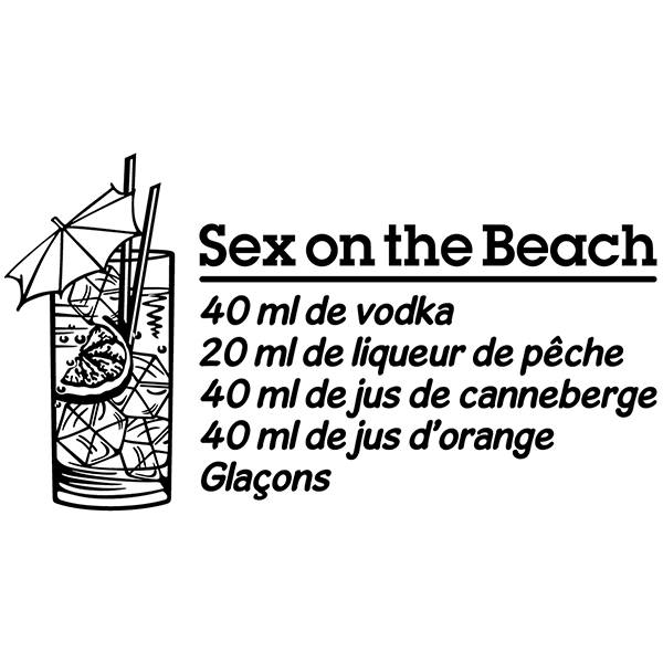 Vinilos Decorativos: Cocktail Sex on the Beach - francés