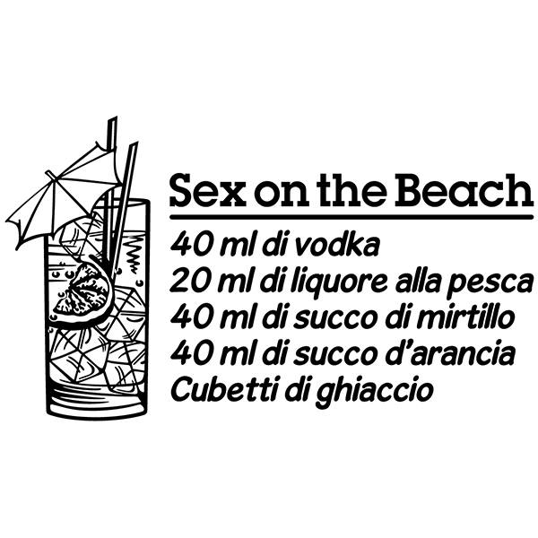 Vinilos Decorativos: Cocktail Sex on the Beach - italiano