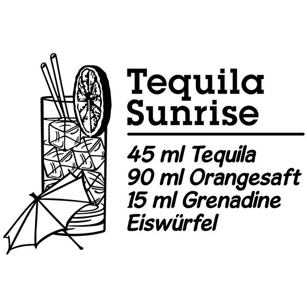 Vinilos Decorativos: Cocktail Tequila Sunrise - alemán