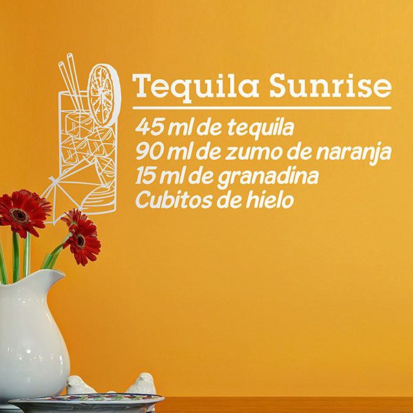 Vinilos Decorativos: Cocktail Tequila Sunrise - español
