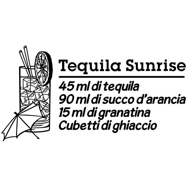 Vinilos Decorativos: Cocktail Tequila Sunrise - italiano