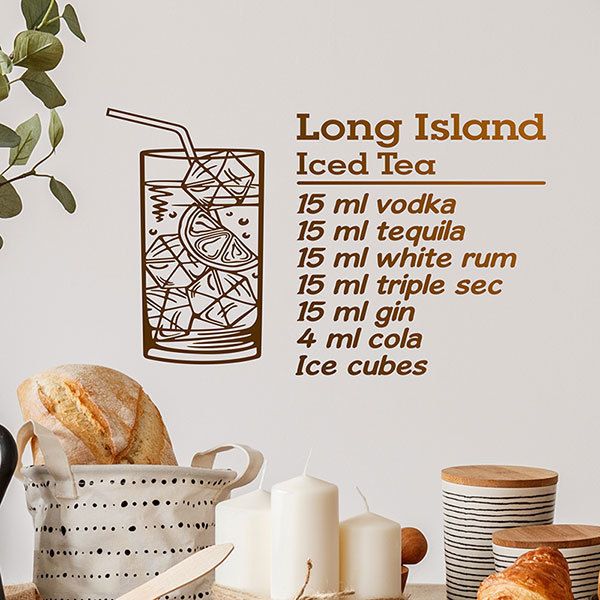 Vinilos Decorativos: Cocktail Long Island - inglés