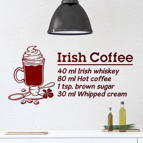 Vinilos Decorativos: Cocktail Café Irlandés - inglés