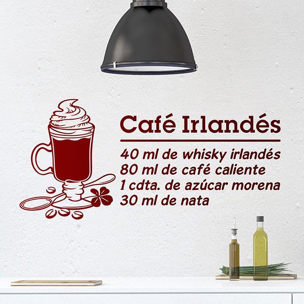 Vinilos Decorativos: Cocktail Café Irlandés - español