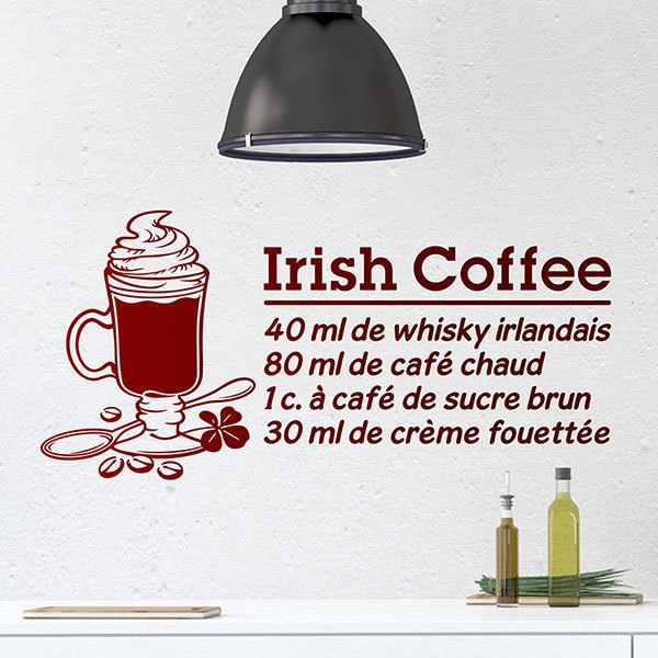 Vinilos Decorativos: Cocktail Café Irlandés - francés