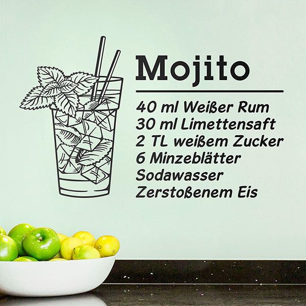 Vinilos Decorativos: Cocktail Mojito - alemán