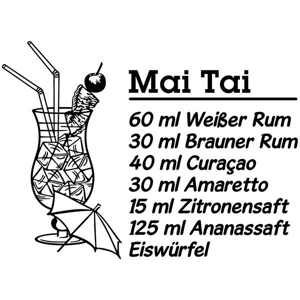 Vinilos Decorativos: Cocktail Mai Tai - alemán