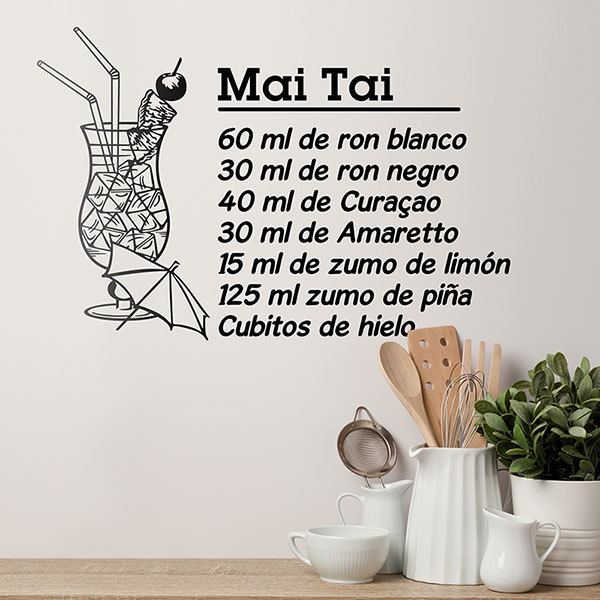 Vinilos Decorativos: Cocktail Mai Tai - español