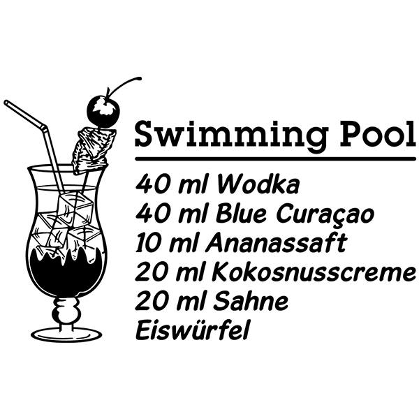 Vinilos Decorativos: Cocktail Swimming Pool - alemán