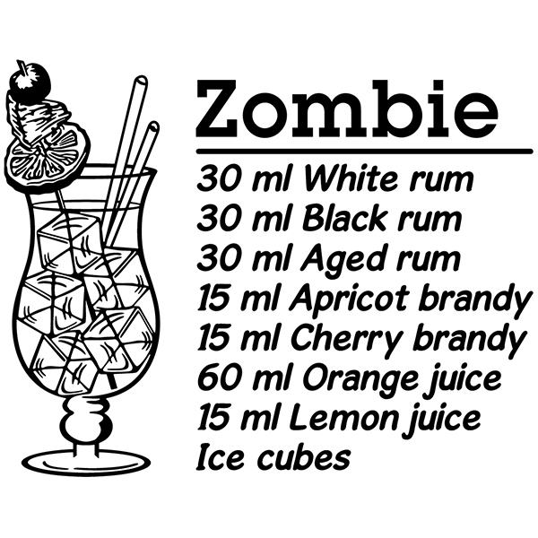 Vinilos Decorativos: Cocktail Zombie - inglés