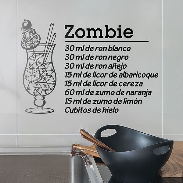 Vinilos Decorativos: Cocktail Zombie - español