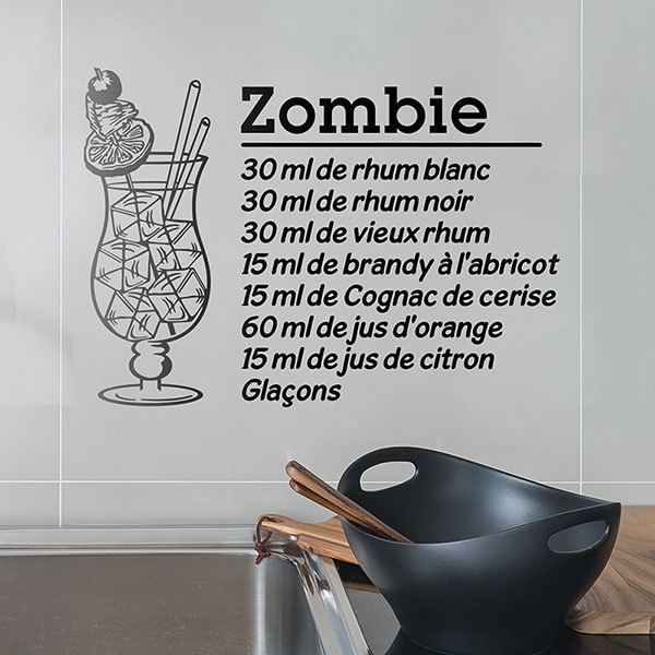 Vinilos Decorativos: Cocktail Zombie - francés