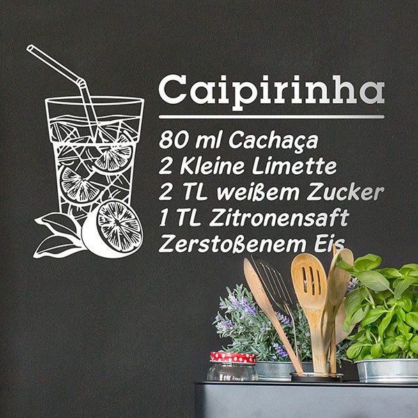 Vinilos Decorativos: Cocktail Caipiriña - alemán