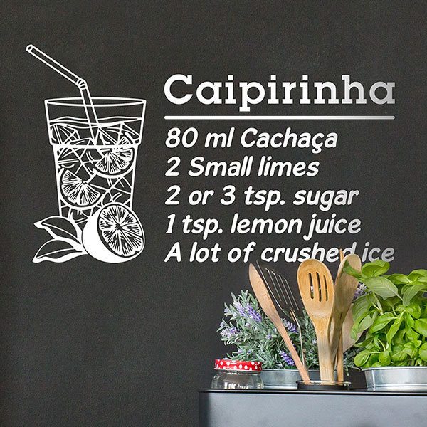 Vinilos Decorativos: Cocktail Caipiriña - inglés