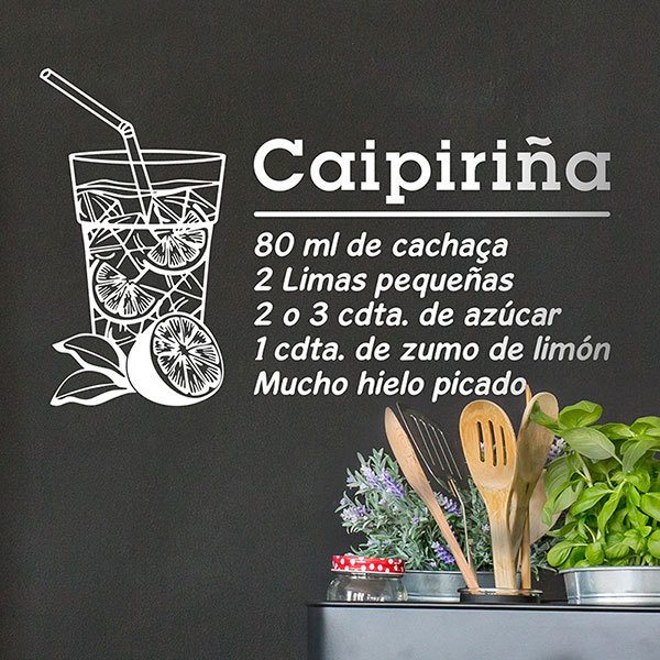 Vinilos Decorativos: Cocktail Caipiriña - español