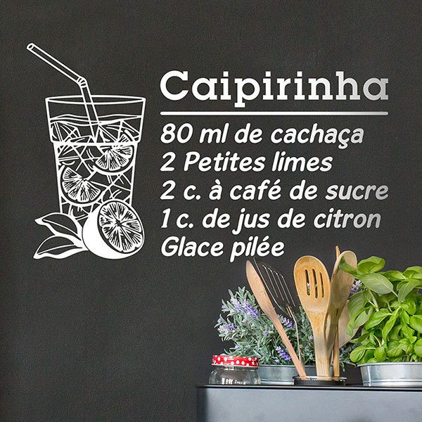 Vinilos Decorativos: Cocktail Caipiriña - francés