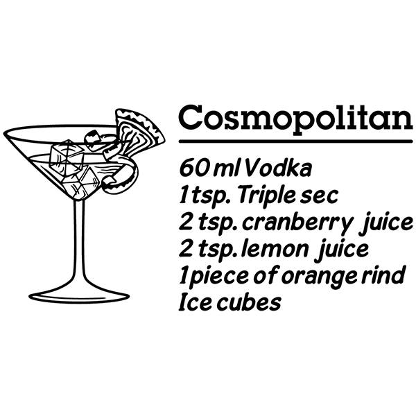 Vinilos Decorativos: Cocktail Cosmopolitan - inglés