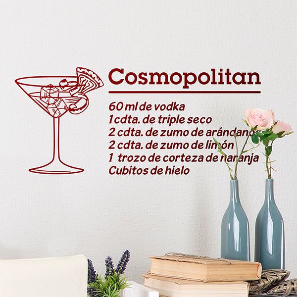 Vinilos Decorativos: Cocktail Cosmopolitan - español