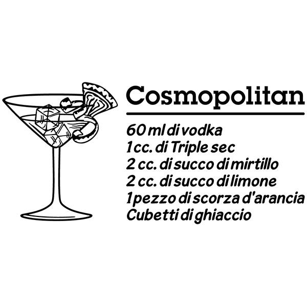 Vinilos Decorativos: Cocktail Cosmopolitan - italiano