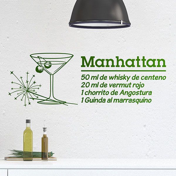 Vinilos Decorativos: Cocktail Manhattan - español