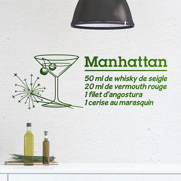 Vinilos Decorativos: Cocktail Manhattan - francés 0