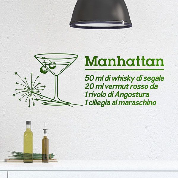 Vinilos Decorativos: Cocktail Manhattan - italiano